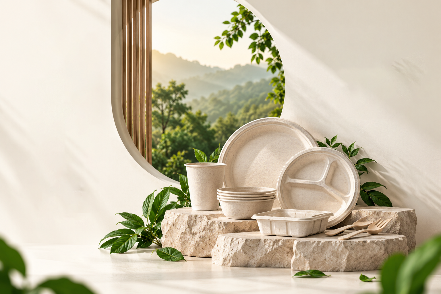 Pulpbase sustainable biodegradable tableware