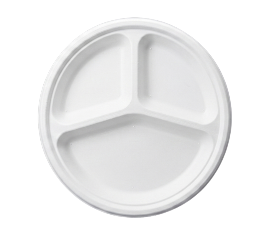 9 Inch Round Plate 3 Compartments