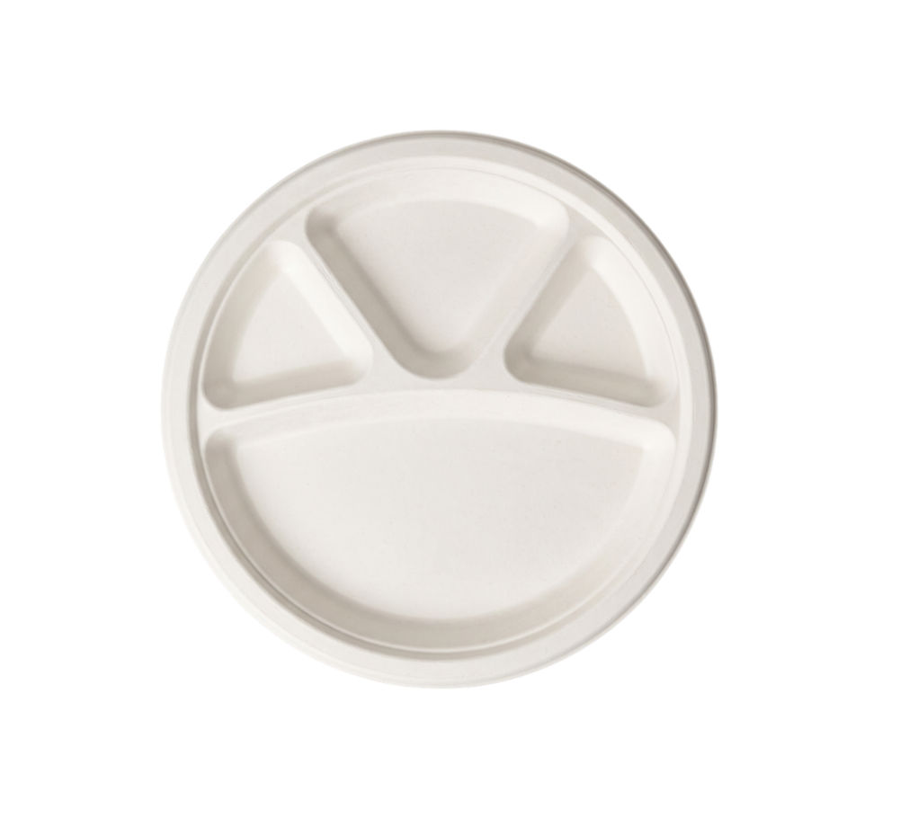 11 Inch Round Plate 4 Compartments